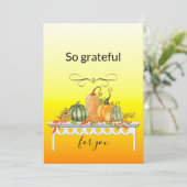 Oogsttafel Thanksgiving Feestdagenkaart (Staand voorkant)