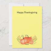 Oogsttafel Thanksgiving Feestdagenkaart (Achterkant)