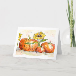 Oogsttijd Aquarel Wenskaart Kaart