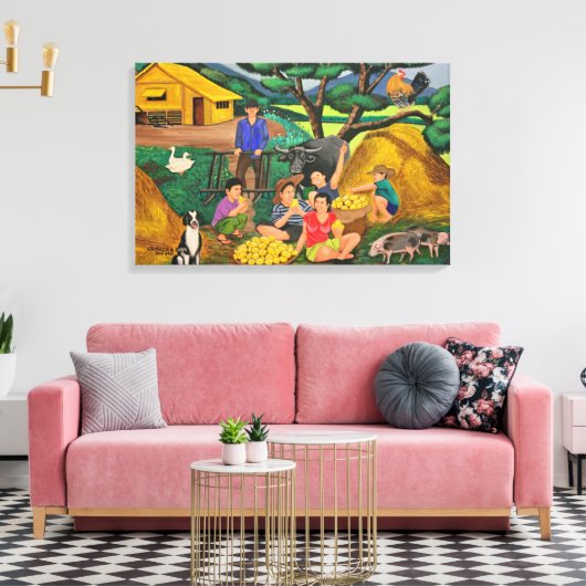 Oogsttijd Canvas Afdruk (Insitu (Woonkamer))