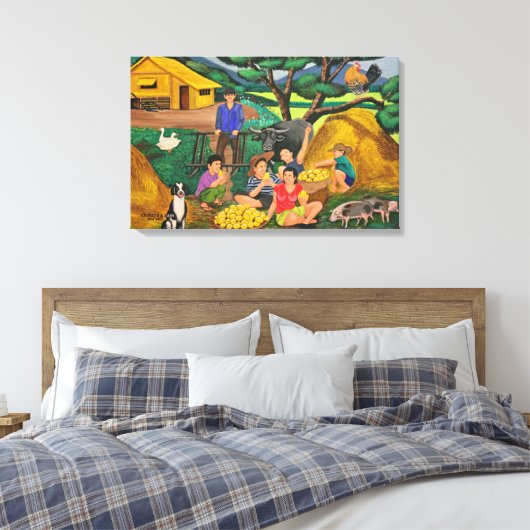 Oogsttijd Canvas Afdruk (Insitu (Slaapkamer))