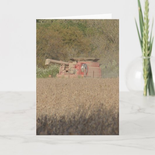 Oogsttijd Combineren in Sojaboonveld Kaart (Voorkant)