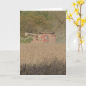 Oogsttijd Combineren in Sojaboonveld Kaart (Gele Bloem)