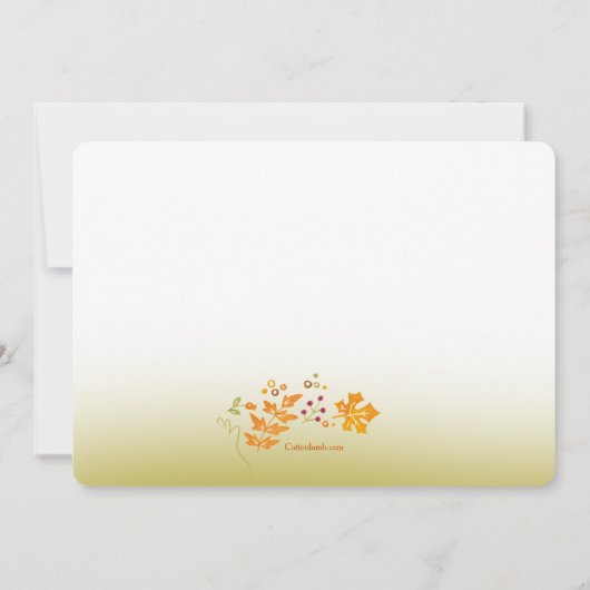 Oogsttijd Pompoen Kaart (Achterkant)