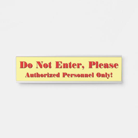 Oogstvaring "Voer niet in, alsjeblieft" Deurbordje (Voorkant)