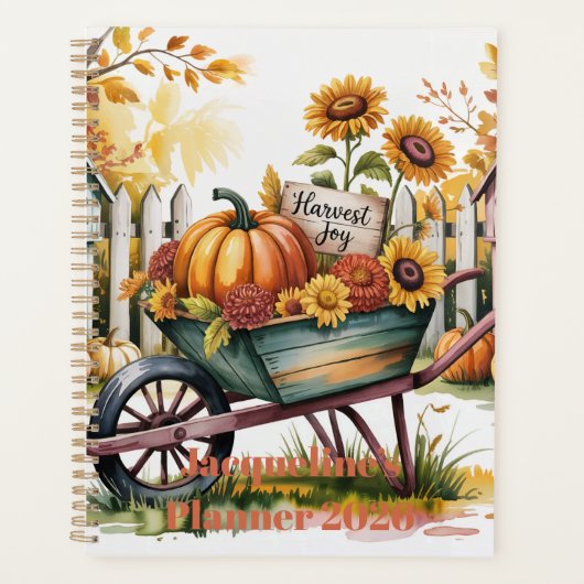 Oogstvreugde Herfst Oogst. Whimsical Herfst Oogst Planner (Voorkant)