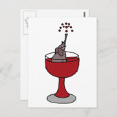 Oogstwindenergie Zitten in wijnglas Briefkaart (Voorkant / Achterkant)