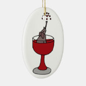 Oogstwindenergie Zitten in wijnglas Keramisch Ornament (Rechts)