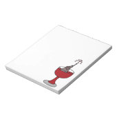 Oogstwindenergie Zitten in wijnglas Notitieblok (Linkerzijde)