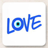 Oogsymbool met oog voor vormgeving bier onderzetter (Voorkant)