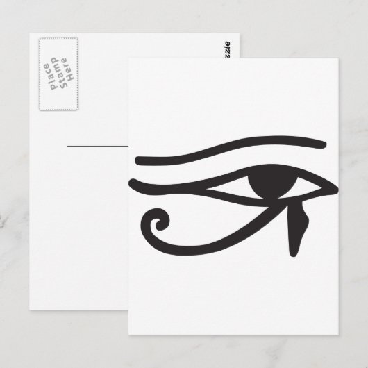 Oogsymbool van Horus Egyptian Briefkaart (Voorkant / Achterkant)