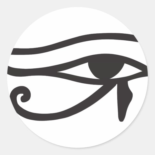 Oogsymbool van Horus Egyptian Ronde Sticker (Voorkant)