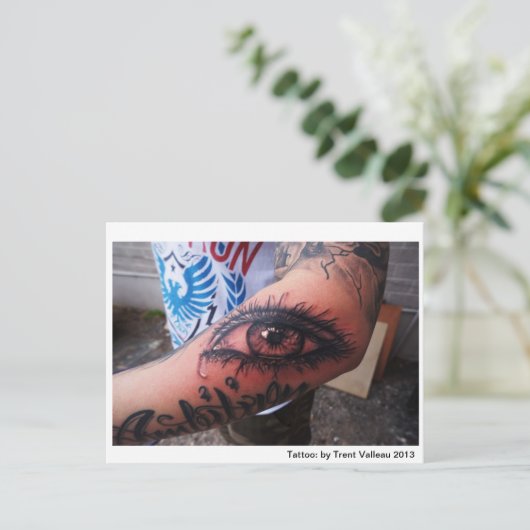 Oogtattoo briefkaart (Staand voorkant)