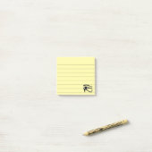 Oogtekening van paardenvlek, 3x3 post-it® notes (Op bureau)