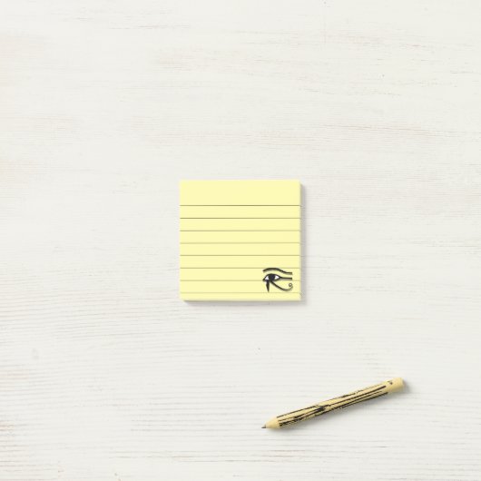 Oogtekening van paardenvlek, 3x3 post-it® notes (Op bureau)