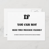 Oogtest Briefkaart (Voorkant / Achterkant)