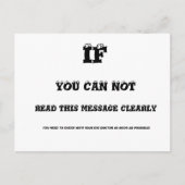 Oogtest Briefkaart (Voorkant)