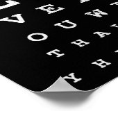 Oogtest Ik hou van je met heel mijn hart Valentijn Poster (Hoek)