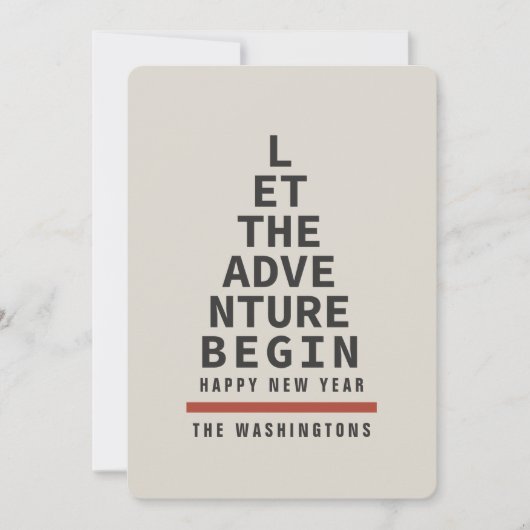 OOGTEST NIEUW JAARKAART FEESTDAGENKAART (Voorkant)