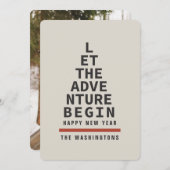 OOGTEST NIEUW JAARKAART FEESTDAGENKAART (Voorkant / Achterkant)