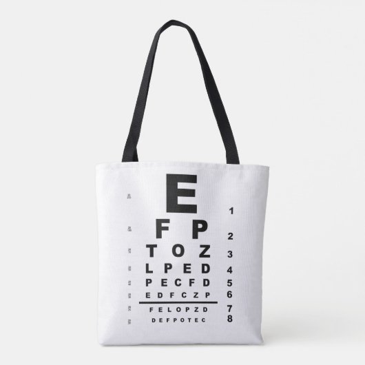 Oogtest Tote Bag (Achterkant)