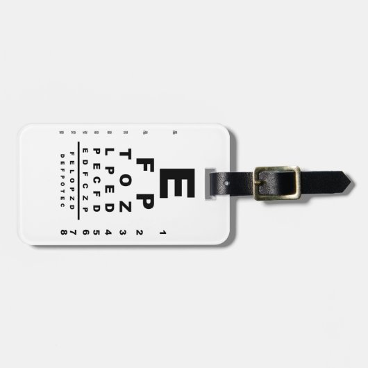 Oogtestschema Examen Bagagelabel (Voorkant horizontaal)