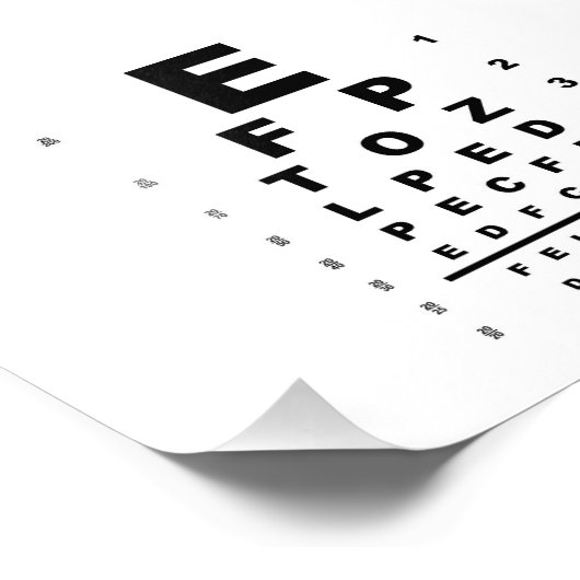 Oogtestschema Examen Foto Afdruk (Hoek)