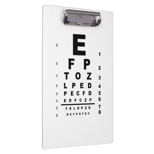 Oogtestschema Examen Klembord (Rechts)