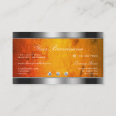 Oogvaar met Oranje marmer Patroon Visitekaartje (Achterkant)