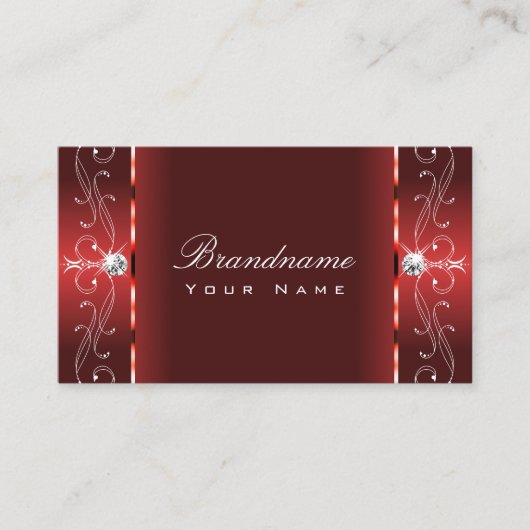 Oogvaar Rubby Red Squiggled Jewels Ornamental Visitekaartje (Voorkant)