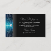 Oogvangst Blauwgroen vierkant Joodse Ornamenten Visitekaartje (Achterkant)