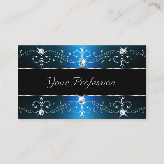 Oogvangst Blauwgroen  zwarte grenzen met foto Visitekaartje (Voorkant)