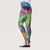Oogvangst en aandacht abstract grijpen leggings (Links)