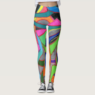 Oogvangst en aandacht abstract grijpen leggings
