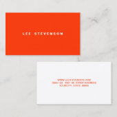 Oogvangst Modern Oranje minimalistisch Visitekaartje (Voorkant / Achterkant)