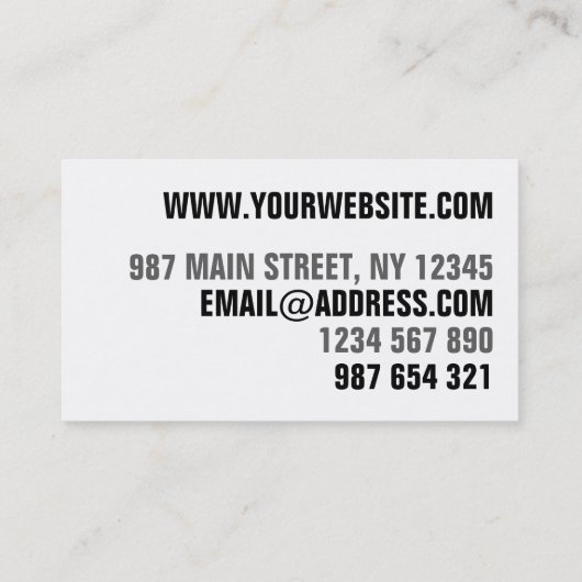 Oogvangst Moderne Oranje, heldere, troebele kreeft Visitekaartje (Achterkant)