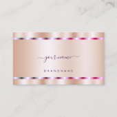 Oogvangst Roos Gold Effect Roze Paarse grens Visitekaartje (Voorkant)