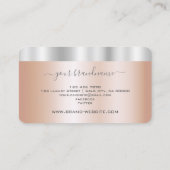 Oogvangst Roos Gold- en zilverkleuren Modern Visitekaartje (Achterkant)