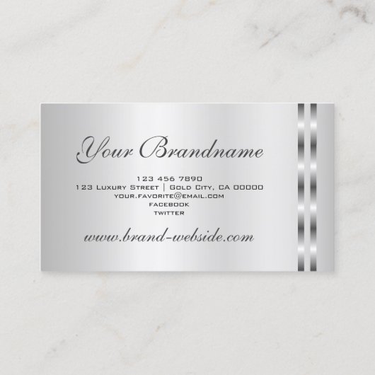 Oogvangst Silver Effect Professional en Modern Visitekaartje (Achterkant)
