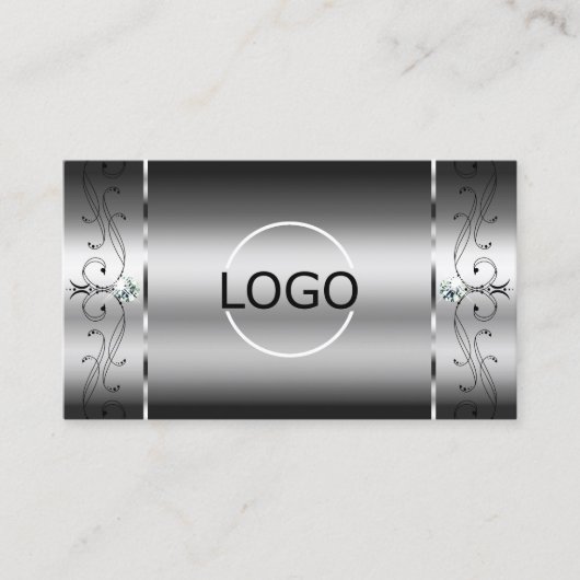 Oogvangst Silver Squiggings Jewels Logo en Foto Visitekaartje (Voorkant)