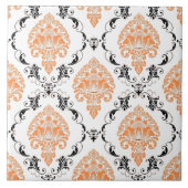 Oogvangst Victoriaans klassiek patroon oranje Tegeltje (Voorkant)