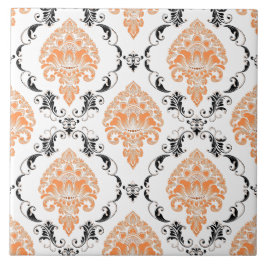Oogvangst Victoriaans klassiek patroon oranje Tegeltje