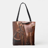 Oogvangst Westerne zadelCanvas tas (Achterkant)