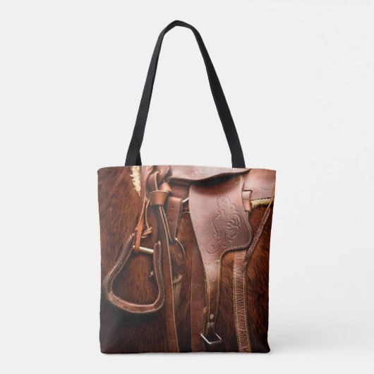 Oogvangst Westerne zadelCanvas tas (Achterkant)