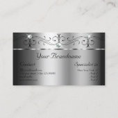 Oogvangst Zilveren gekrikte juwelen met foto Visitekaartje (Achterkant)