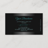 Oogvangst Zwart wit verloop Blauwgroen Lijst Logo Visitekaartje (Achterkant)