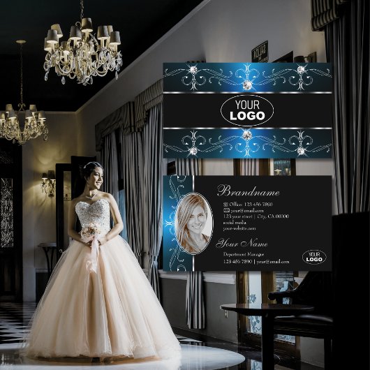 Oogvangst Zwarte Blauwgroen  grenzen Logo & foto Visitekaartje