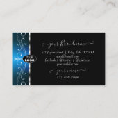 Oogvangst Zwarte Blauwgroen Grenzen met Logo Visitekaartje (Achterkant)