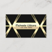 Oogvangst Zwarte Licht Golden Geometric Shimmery Visitekaartje (Voorkant)