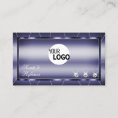 Oogvangstblauwvis met diamant en Logo Visitekaartje (Voorkant)